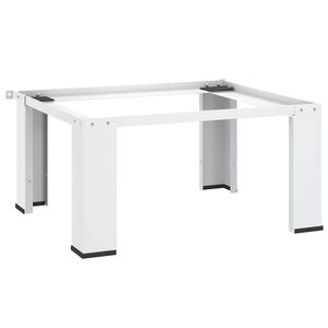 vidaXL Socle pour machine &agrave; laver Blanc