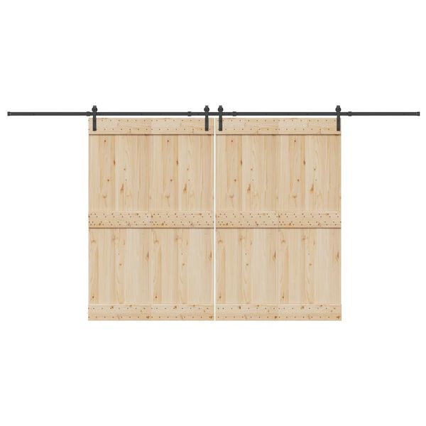 vidaXL Kit de quincaillerie de porte coulissante 427 cm acier noir