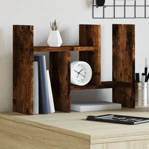 vidaXL Organisateur de bureau ch&ecirc;ne fum&eacute; 34,5x15,5x35,5 cm