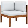 vidaXL Canap&eacute; d'angle de jardin avec coussins en bois d'acacia et corde