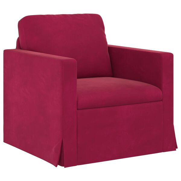 vidaXL Canap&eacute; 2 pcs Bordeaux 138 x 78 x 80 cm Velours