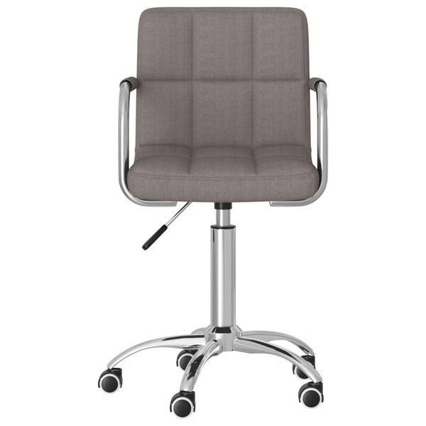 vidaXL Chaise pivotante de salle à manger Taupe Tissu