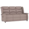 vidaXL Fauteuil de massage inclinable 3 places taupe tissu microfibre