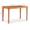 vidaXL Table de salle &agrave; manger Bois massif 118 x 60 x 76 cm
