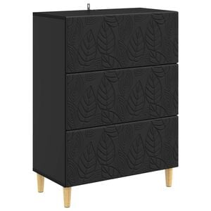 vidaXL Armoire &agrave; tiroirs Noir 66 x 34,5 x 90 cm Bois d'ing&eacute;nierie