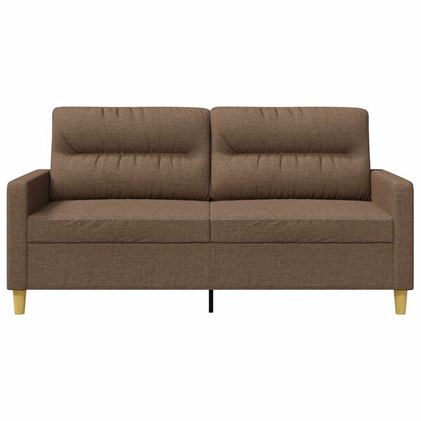 vidaXL Canap&eacute; &agrave; 2 places Marron 140 cm Tissu