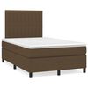 vidaXL Sommier &agrave; lattes de lit matelas et LED marron fonc&eacute; 120x190 cm