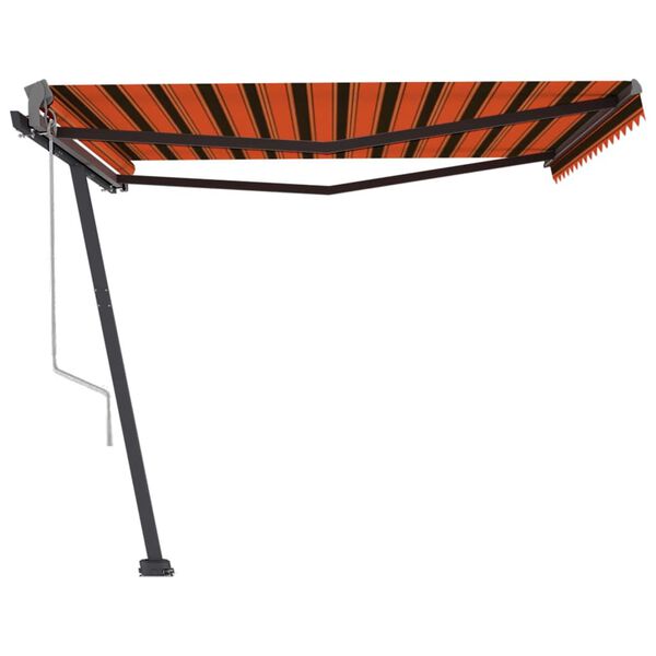 vidaXL Auvent automatique sur pied 400x350 cm Orange/marron