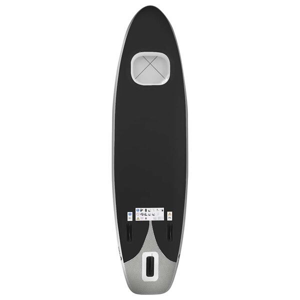 vidaXL Ensemble de planche SUP gonflable Noir 330x76x10 cm