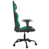 vidaXL Chaise de jeu de massage Noir et vert Similicuir
