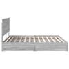vidaXL Lit de Rangement Gris Sonoma 180 x 200 cm Bois d'ing&eacute;nierie