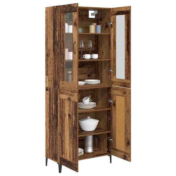 vidaXL Haut Armoire Bois Ancien 69,5 x 34 x 180 cm Bois d'ing&eacute;nierie