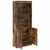 vidaXL Buffet haut ch&ecirc;ne fum&eacute; 70x35x180 cm bois d'ing&eacute;nierie