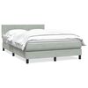 vidaXL Sommier &agrave; lattes de lit et matelas gris clair 160x220cm velours
