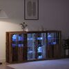 vidaXL Buffet LED 3 pcs Bois ancien 202 x 37 x 100 cm