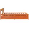 vidaXL Cadre de lit sans matelas cire marron 135x190cm bois pin massif