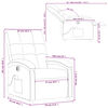 vidaXL Fauteuil de massage inclinable &eacute;lectrique Marron fonc&eacute; Tissu
