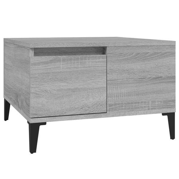 vidaXL Table basse sonoma gris 55x55x36,5 cm bois d'ing&eacute;nierie