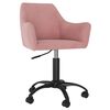 vidaXL Chaises &agrave; manger pivotantes lot de 4 Rose Velours