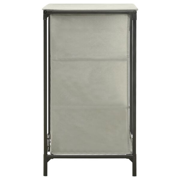 vidaXL &Eacute;tag&egrave;re &agrave; chaussures 57x36x61 cm Tissu intiss&eacute; et acier Gris