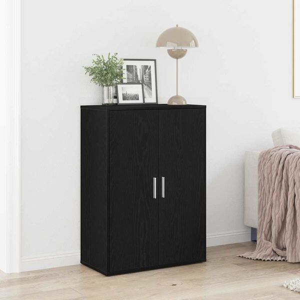vidaXL Buffet Chêne noir 60 x 31 x 84 cm Bois d'ingénierie