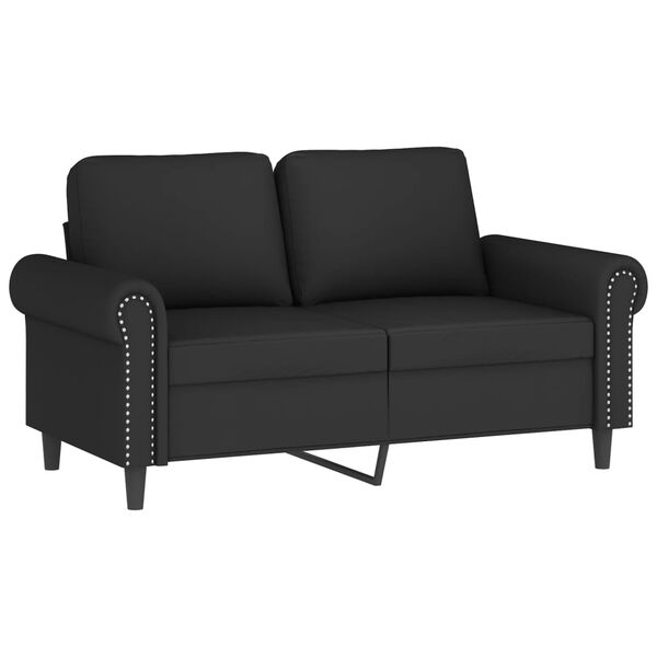 vidaXL Ensemble de canapés 2 pcs avec coussins Noir Velours