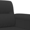 vidaXL Ensemble de canapés 2 pcs avec coussins noir tissu microfibre