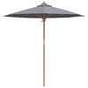 vidaXL Parasol de jardin Gris fonc&eacute; &Oslash; 270 x 260 cm Bambou