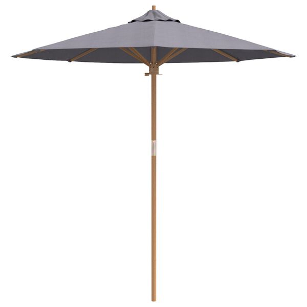 vidaXL Parasol de jardin Gris fonc&eacute; &Oslash; 270 x 260 cm Bambou