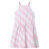 Robe pour enfants avec cordon de serrage sans manches rose 92