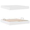 vidaXL Lit avec rangement et matelas avec matelas 2 pcs Blanc Cuir