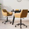 vidaXL Chaises pivotantes &agrave; manger lot de 2 marron velours