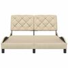 vidaXL Cadre de lit sans matelas cr&egrave;me 140x200 cm tissu