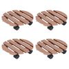 vidaXL Chariots &agrave; plantes 4 pcs Marron &Oslash;30x7,5 cm WPC