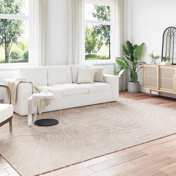 vidaXL Tapis de surface PALMERAS Beige 280 x 200 cm Polyester