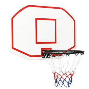 vidaXL Panneau de basket-ball Blanc 109x71x3 cm Poly&eacute;thyl&egrave;ne
