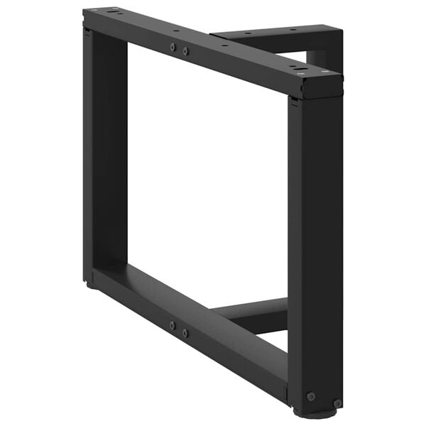 vidaXL Pieds de table basse en T, 2 pi&egrave;ces, noir, 70 x 25 x (42-43) cm, acier