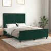 vidaXL Cadre de lit sans matelas vert fonc&eacute; 140x190 cm velours