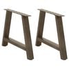 vidaXL Pieds de table basse en forme de A, 2 pi&egrave;ces, 60 x (42-43) cm, acier