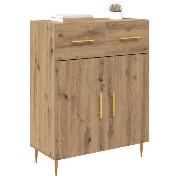 vidaXL Buffet Ch&ecirc;ne artisanal 69,5 x 34 x 90 cm Bois d'ing&eacute;nierie