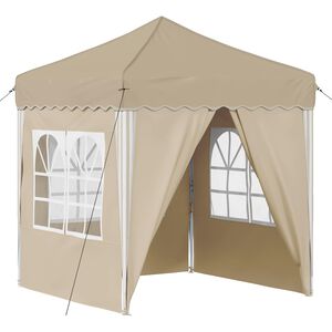vidaXL Tente de f&ecirc;te pop-up Cr&egrave;me 195 x 195 x 245 cm