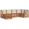 vidaXL Ensemble de canap&eacute;s d'ext&eacute;rieur 6 pc Naturel Polyester