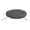 vidaXL Coussin rond anthracite &Oslash; 60 x11 cm tissu oxford
