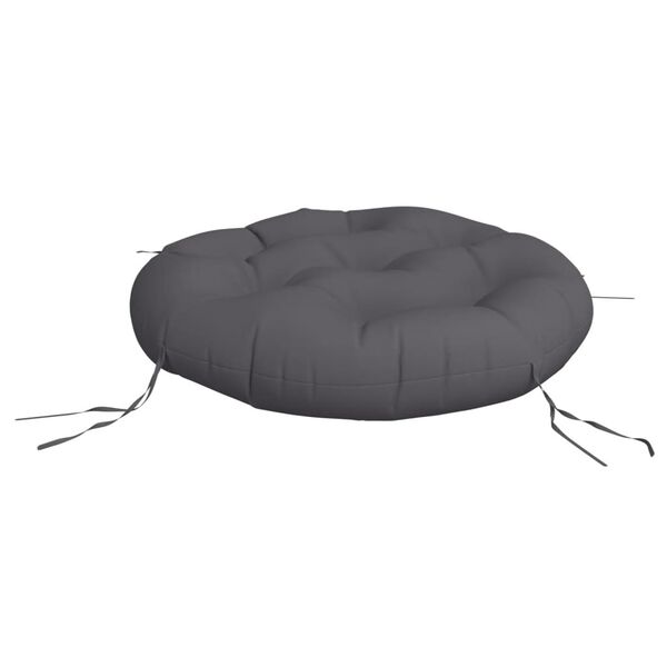 vidaXL Coussin rond anthracite &Oslash; 60 x11 cm tissu oxford
