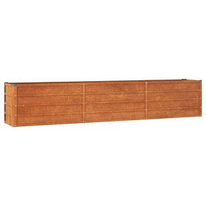 vidaXL Lit sur&eacute;lev&eacute; de jardin rouill&eacute; 240x40x45 cm acier corten