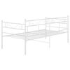 vidaXL Cadre de canap&eacute;-lit sans matelas blanc m&eacute;tal 90x200 cm