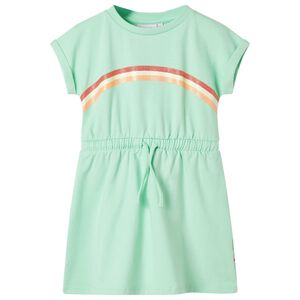 Robe pour enfants avec cordon de serrage vert vif 140