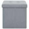 vidaXL Tabourets de rangement pliables lot de 2 gris clair Faux lin