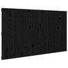 vidaXL T&ecirc;te de lit murale Noir 204x3x110 cm Bois massif de pin