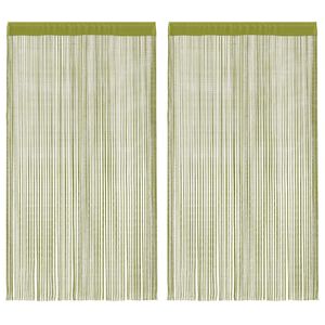 vidaXL Rideau en fils 2 pcs 140 x 250 cm Vert